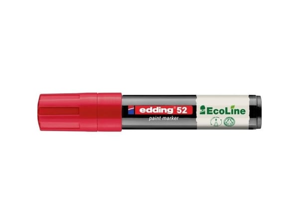 Edding 52 EcoLine, Röd, Röd, 4 mm, 1,5 cm, 25 mm, 165 mm