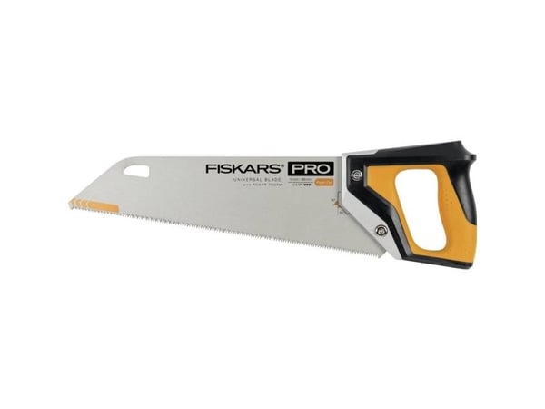 Fiskars Pro PowerTooth, Baufil, Tre, Sort, Sølv, Gult, Sort, Gult, 38 cm, 0,9 mm