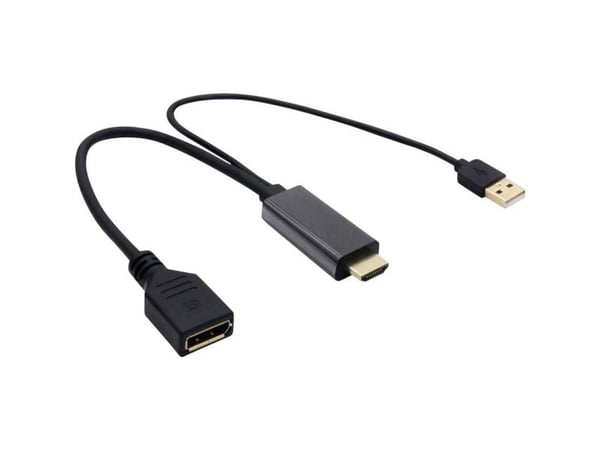 VALUE 12.99.3146, 0,3 m, HDMI Type A (Standard), DisplayPort, Hanstik, Hunstik, Lige