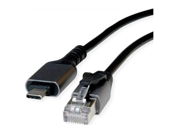 VALUE 12.99.1167-10, RJ-45, USB Type C, 2 m, Svart