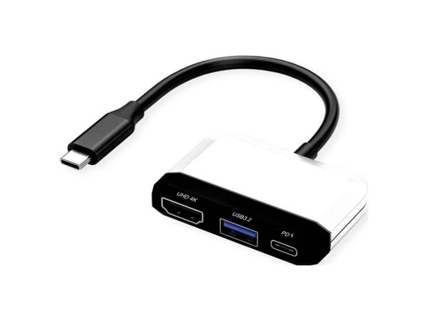 VALUE Telakointiasema tyyppi C, 1x HDMI 4K30, 1x USB 3.2 Gen 1 A, 1x tyyppi C (PD)