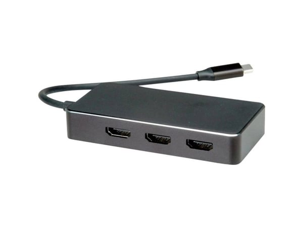 VALUE 12.99.1031, 0,19 m, USB Type-C, 3 x HDMI, Hankjønn, Hunkjønn, Rett