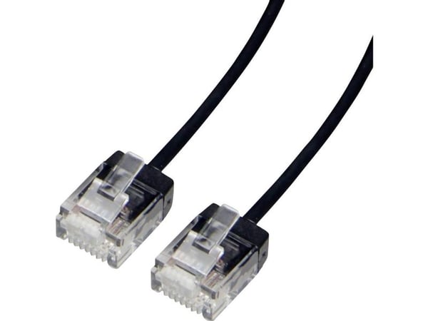 ROLINE 21.15.4460, 0,5 m, Cat6a, U/UTP (UTP), RJ-45, RJ-45, Sort