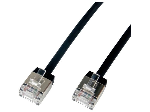ROLINE 21.15.4560, 0,5 m, Cat6a, U/FTP (STP), RJ-45, RJ-45, Sort