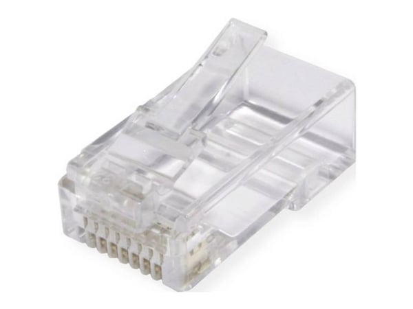 ROLINE 21.17.3098, RJ-45, Gull, Gjennomsiktig, Hankjønn, Rett, Plast, Cat6a