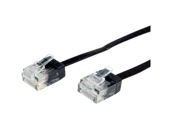 ROLINE 21.15.2190, 0,5 m, Cat6a, U/UTP (UTP), RJ-45, RJ-45, Sort