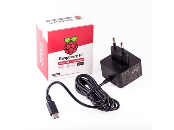 Raspberry Pi - Strømadapter - AC 115/230 V - svart - for Raspberry Pi 4 Model B