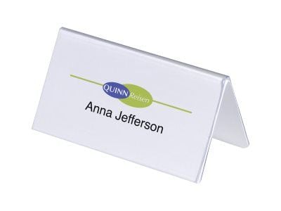 DURABLE - Teckenhållare - skrivbord - för 52 x 100 mm, 104 x 100 mm - dubbelsidig - transparent