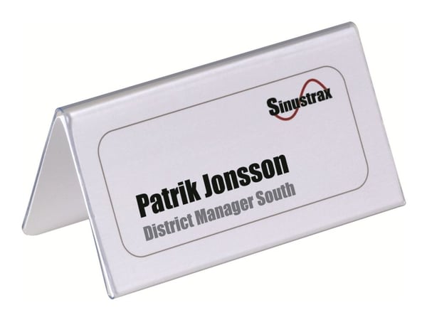 DURABLE - Teckenhållare - skrivbord - för 52 x 100 mm, 104 x 100 mm - dubbelsidig - transparent
