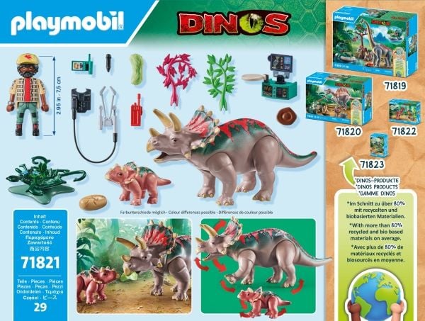 Playmobil Dinos 71821, Action/ Eventyr, 4 år, Flerfarget, Plast