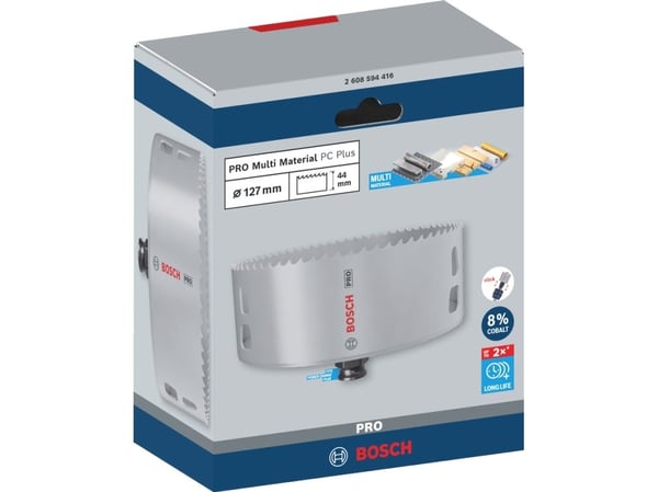 Bosch PRO Multi Material PC Plus, Yksi, Pora, Kipsilevy, Metalli, Kirjometalli, Muovi, Pehmeä puu, musta, Harmaa, Kobolttiteräs, Pikateräs-koboltti...