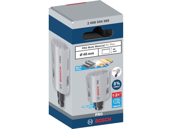 Bosch PRO Multi Material PC Plus, Yksi, Pora, Kipsilevy, Metalli, Kirjometalli, Muovi, Pehmeä puu, musta, Harmaa, Kobolttiteräs, Pikateräs-koboltti...
