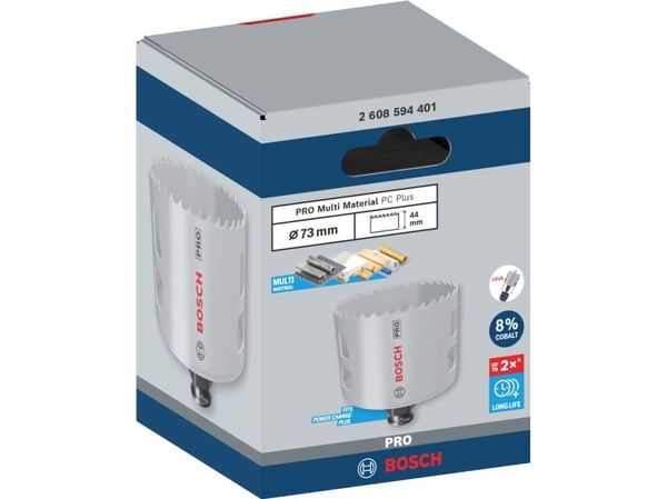 Bosch PRO Multi Material PC Plus, Yksi, Pora, Kipsilevy, Metalli, Kirjometalli, Muovi, Pehmeä puu, musta, Harmaa, Kobolttiteräs, Pikateräs-koboltti...