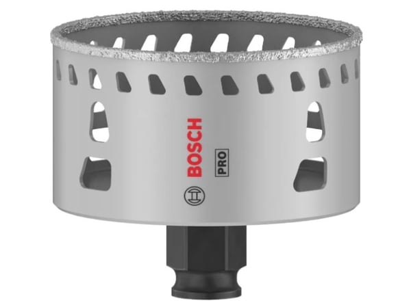 Bosch 2 608 901 572, Single, Borr, Mjukt? keramiskt väggkakel, Sten, Kakel, Svart, Grå, Hexskaft, 4 cm