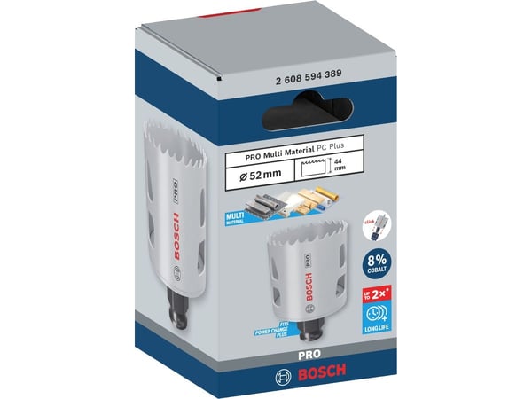 Bosch PRO Multi Material PC Plus, Yksi, Pora, Kipsilevy, Metalli, Kirjometalli, Muovi, Pehmeä puu, musta, Harmaa, Kobolttiteräs, Pikateräs-koboltti...