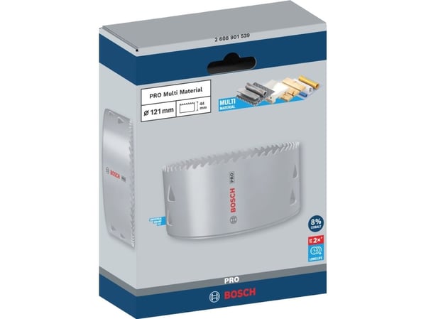 Bosch PRO Multi Material, Yksi, Pora, Kipsilevy, Metalli, Kirjometalli, Muovi, Pehmeä puu, Harmaa, Kobolttiteräs, Pikateräs-kobolttiseos (HSS-Co)
