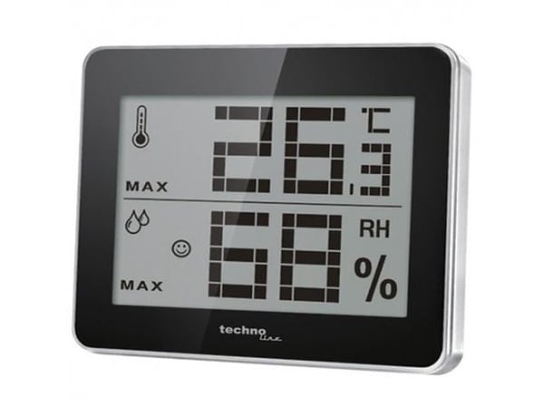 Technoline WS 9450, Svart, Sølv, Inne hygrometer, Inne Termometer, Hygrometer, Termometer, F, °C, Batteri, CR2025