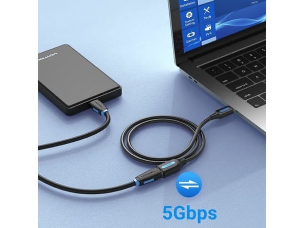 Vention USB 3.0 Plug Extension Cable Ventilation CBHBH 2 m svart PVC