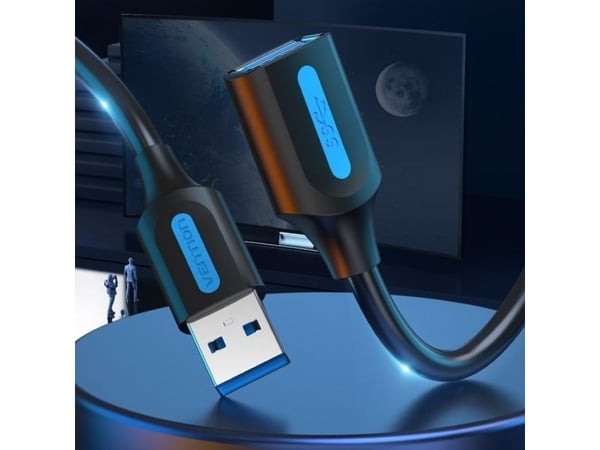 Vention USB 3.0 Plug Extension Cable Ventilation CBHBH 2 m svart PVC