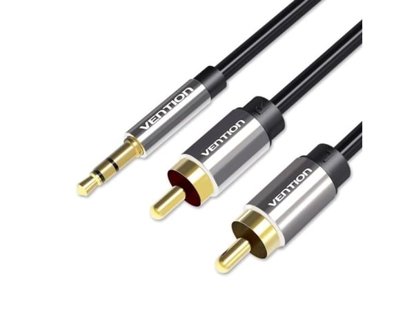 Vention jack 3,5 mm - RCA (Cinch) x2 kabel 2 m svart (BCFBH)