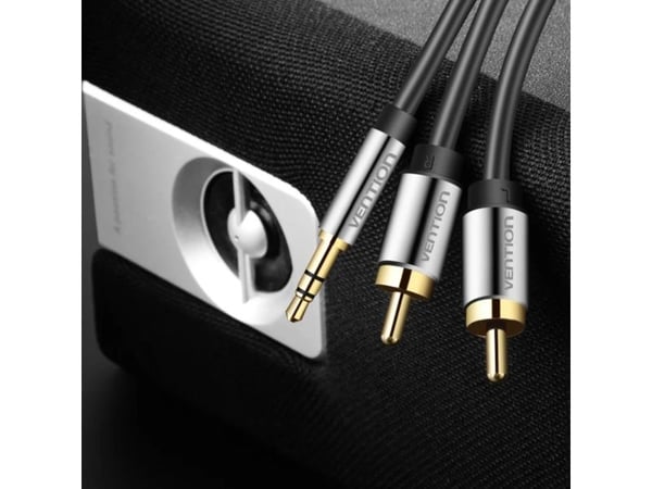 Vention jack 3,5 mm - RCA (Cinch) x2 kabel 2 m svart (BCFBH)