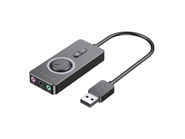 USB 2.0 eksternt lydkort Vention CDRBF 1m (svart)