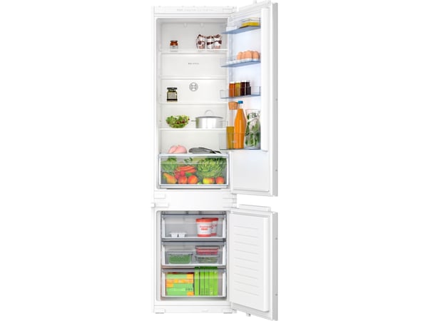 Bosch Serie | 4 KIN96VFD0 - Kjøleskap/fryser - bunnfryser - innebygd - fordypning - bredde: 56 cm - dybde: 55 cm - høyde: 194 cm - 290 liter - Klas...