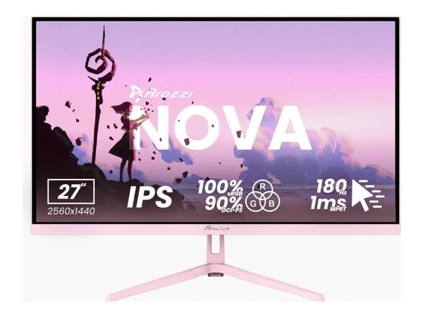 Arozzi Nova 27“ IPS 180Hz - Gaming Monitor - Pink