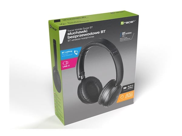 Tracer MOBILE Super - Hodetelefoner med mikrofon - on-ear - Bluetooth - trådløs