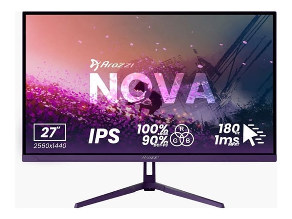 Arozzi Nova 27“ IPS 180Hz - Gaming Monitor - Purple