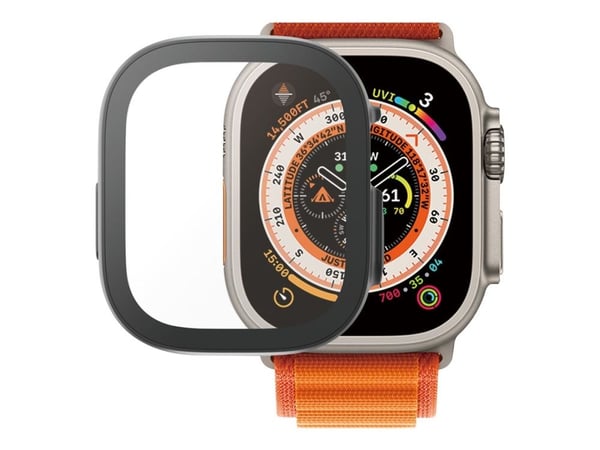 PanzerGlass - Skärmskydd för smart klocka - helkropps - glas - ramfärg svart - för Apple Watch Ultra (49 mm)