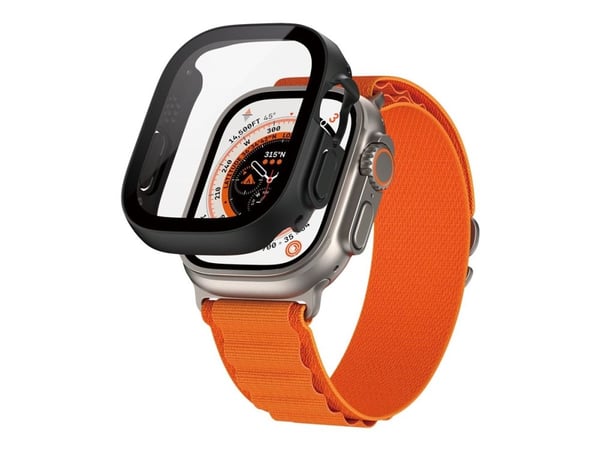 PanzerGlass - Skjermbeskyttelse for smart armbåndsur - helhus - glass - rammefarge svart - for Apple Watch Ultra (49 mm)
