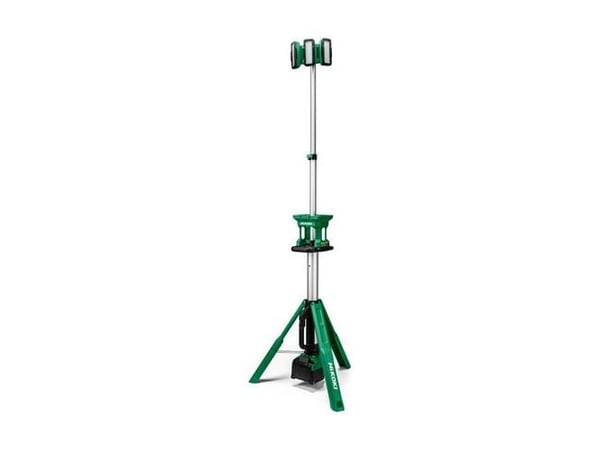 Hikoki UB18DGW4Z, LED, 3 ampuller, IP55, 8000 mAh, Sort, Grønn, Rustfritt stål, Frittstående arbeidslys