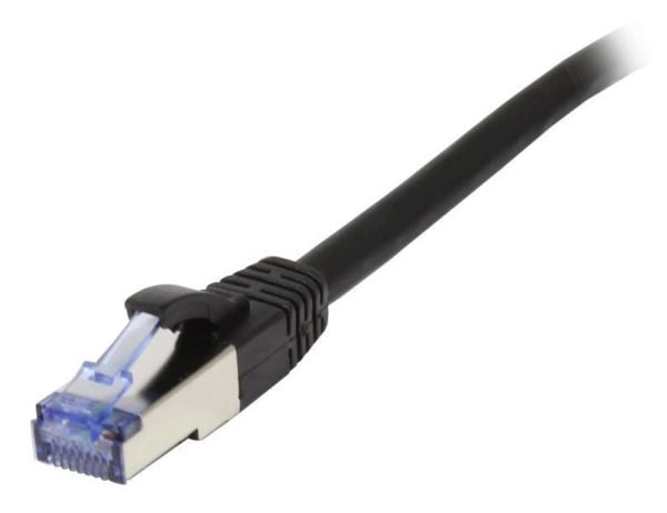 Patchkabel RJ45 CAT6A 500Mhz 15m schwarz SSTPSFTP AWG26 LSZH Synergy 21