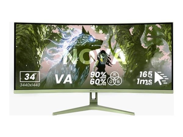 Nova 34“ Curved VA 165Hz - Gaming Monitor - Forest Green