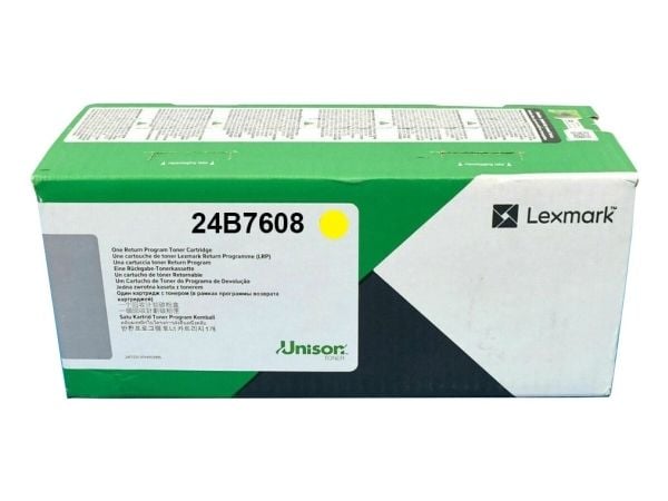Lexmark 24B7608, 12000 sivua, Keltainen, 1 kpl