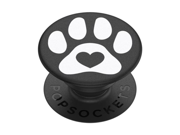 PopSockets 805579, Grippi, Musta, Valkoinen, Mikä tahansa tuotemerkki, Sydänkuvio, 1 kpl