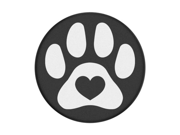 PopSockets 805579, Grippi, Musta, Valkoinen, Mikä tahansa tuotemerkki, Sydänkuvio, 1 kpl