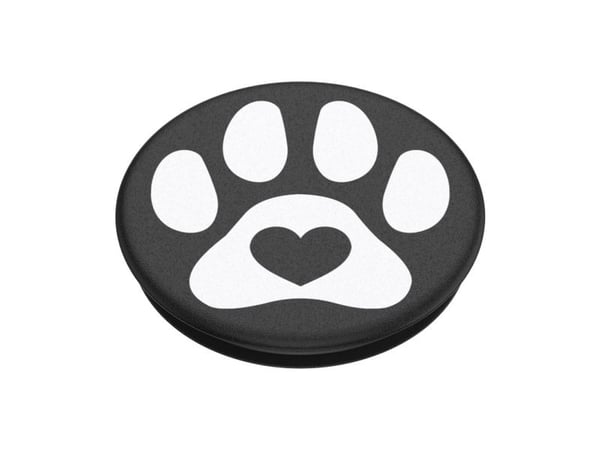 PopSockets 805579, Grippi, Musta, Valkoinen, Mikä tahansa tuotemerkki, Sydänkuvio, 1 kpl
