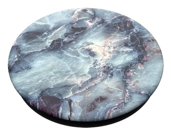 PopSockets Swappable PopGrip - Fingergrep/stativ for mobiltelefon - marmorblå