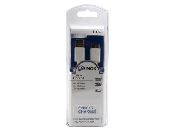 i-Media - USB-kaapeli - Micro-USB Type B (han) til USB Type A (han) - USB 3.0 - 1 m - 1 m