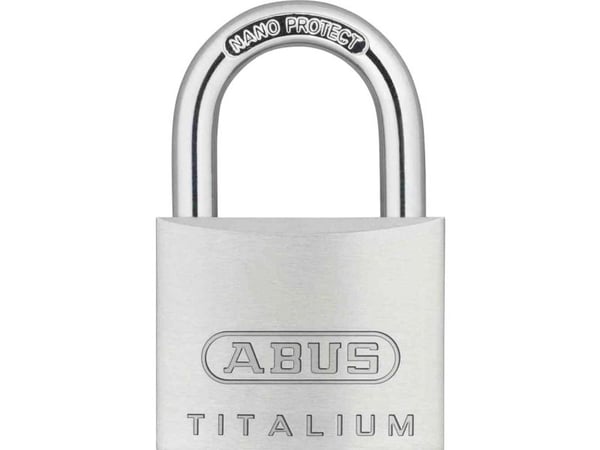 ABUS 64TI/40, Perinteinen riippulukko, Avainlukko, Ei-sarjoitettu avain, Hopea, Alumiini, Karkaistu teräs