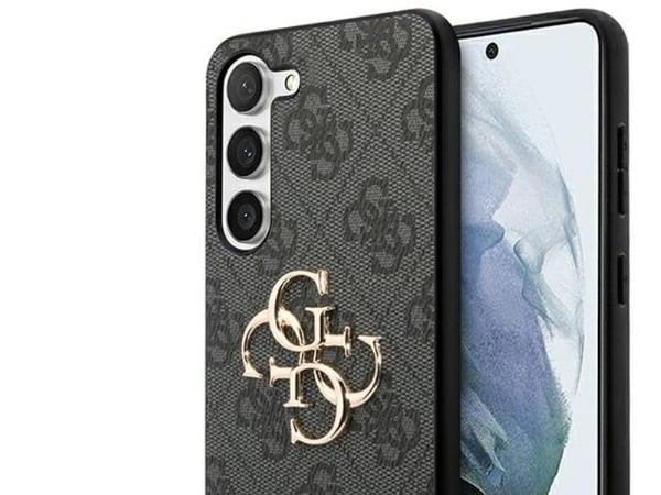 Guess GUHCS23S4GMGGR S23 S911 harmaa/harmaa kovakotelo 4G iso metallilogo