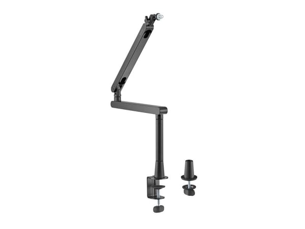 LogiLink Professional Studio Microphone Boom Arm Stand, aluminum, black