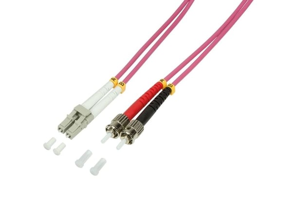 LogiLink 1m LC-ST, 1 m, OM4, LC, ST