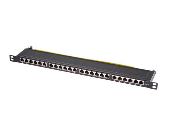 LogiLink NP0063, 40 Gigabit Ethernet, Cat6a, Svart, Metall, 0.5U