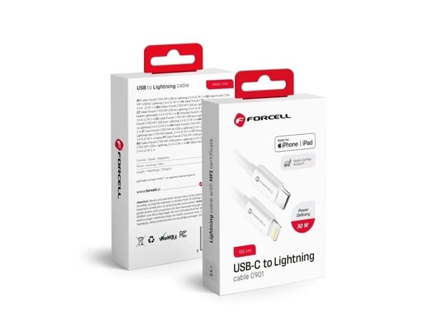 Holmes Forcell USB-C till Lightning - MFI - 30W power delivery - 1 m
