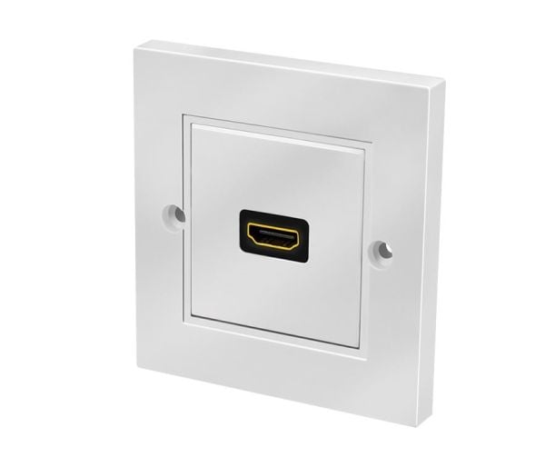 LogiLink liitäntärasia, HDMI naaras - HDMI naaras, valkoinen Pinta-asennettava rasia, jossa 1 liitäntä, 86 x 86 mm, ruuvikiinnitystä varten, - 1 kp...