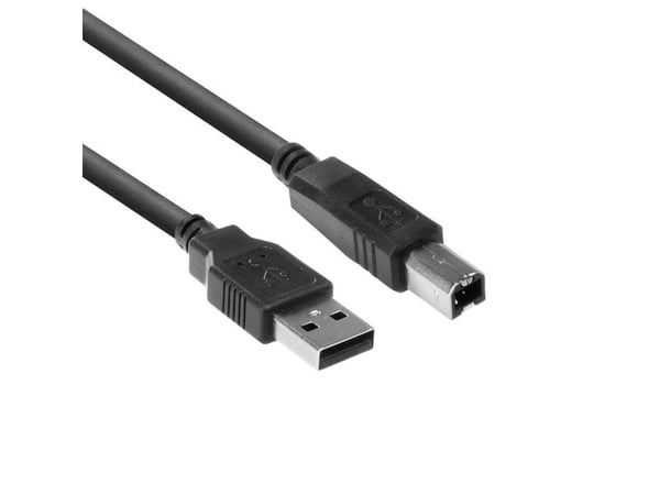 ACT USB 2.0 tilkoblingskabel svart - 1,0 m (USB A hann til USB B hann) (SB2401)