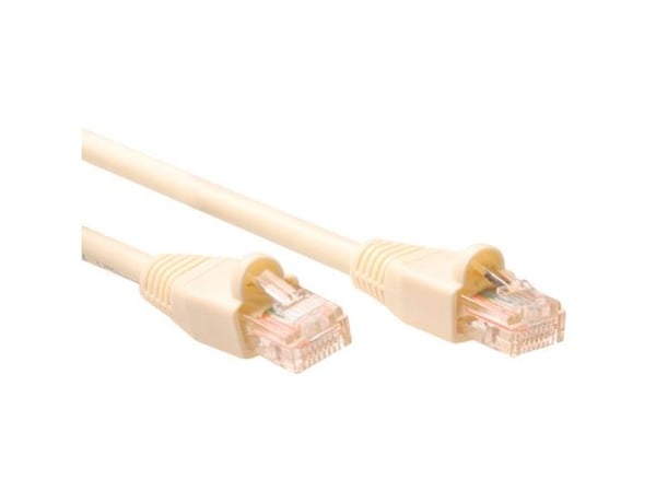 ACT - Koblingskabel - RJ-45 (hann) til RJ-45 (hann) - 1 m - UTP - CAT 5e - med støvel - elfenben, RAL 1015
